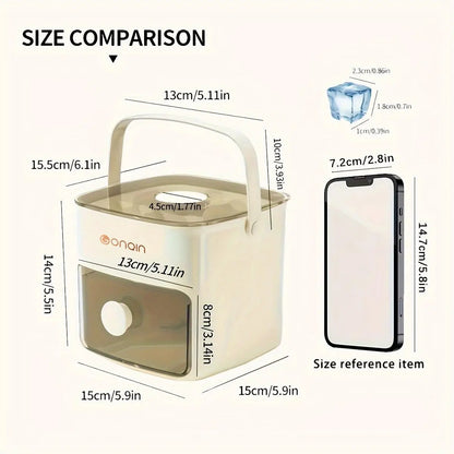 Ice Cube Maker, Ice Cubes Maker, Double Layer 48-Ice Cube Maker with Easy Glide, Food-Grade Plastic Storage Tray for Refrigerator, Kitchen Gadget, Utensils