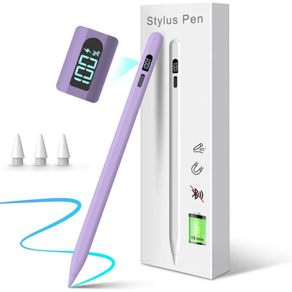 MEKO LED Stylus Pen for Ipad 10/9/8/7/6Th Gen, Pro 11"/12.9" M4, Air 5/4/3 M2, Mini 6/5, Fast Charge Palm Rejection Tilt Sensitive with LED Power Display