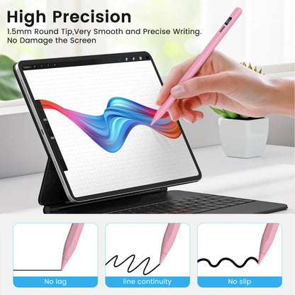 MEKO LED Stylus Pen for Ipad 10/9/8/7/6Th Gen, Pro 11"/12.9" M4, Air 5/4/3 M2, Mini 6/5, Fast Charge Palm Rejection Tilt Sensitive with LED Power Display