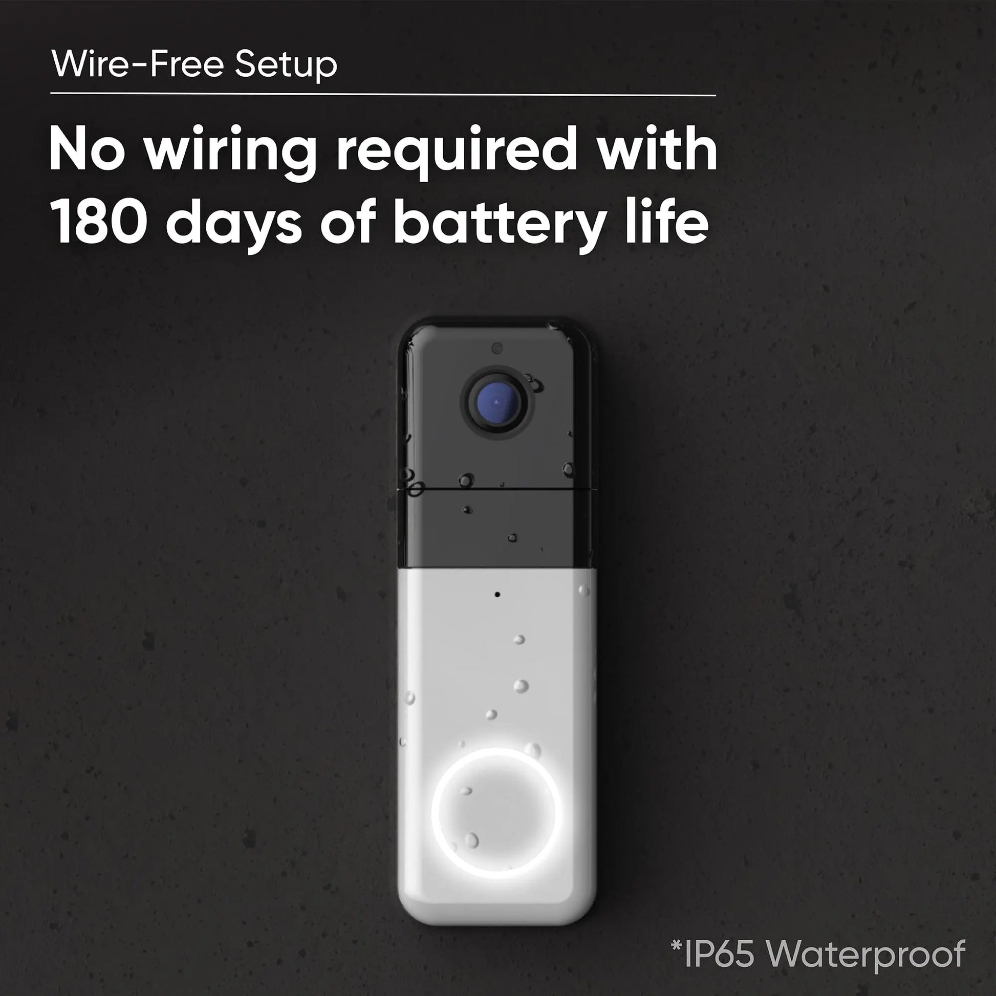 Wyze Video Doorbell Pro — Battery, Wireless Smart Doorbell Camera, Adhesive Mount, Head-To-Toe 1:1 Aspect Ratio, QHD, 2-Way Talk, Color Night Vision