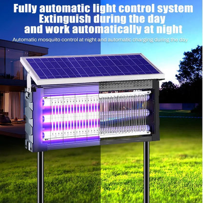 Solar Mosquito Killer Lamp Outdoor – 20W High-Power Waterproof Insect Zapper with 3 Tubes, Dual Charging, 6000Mah Battery for Garden, Yard, Farm, Patio Outdoorfun