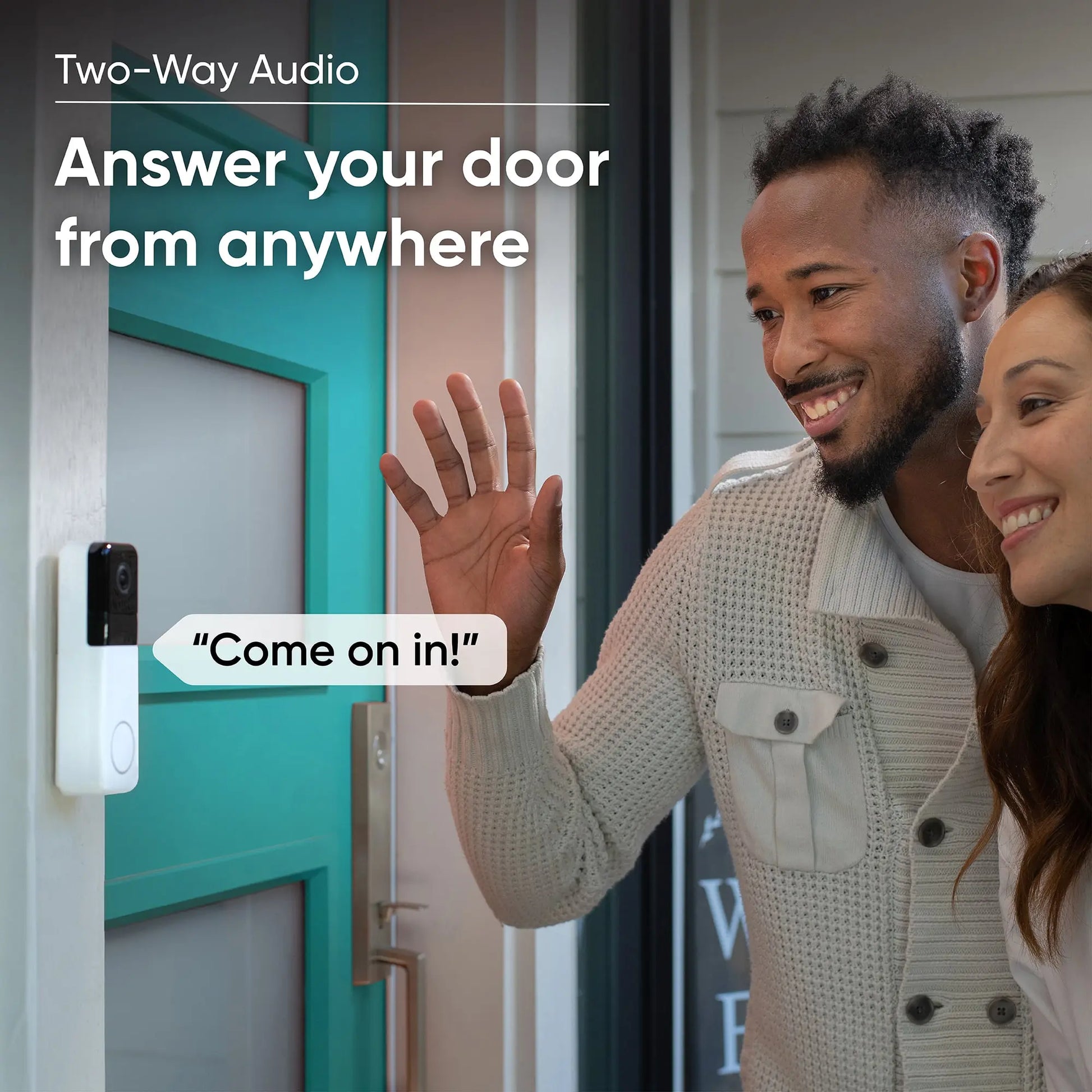 Wyze Video Doorbell Pro — Battery, Wireless Smart Doorbell Camera, Adhesive Mount, Head-To-Toe 1:1 Aspect Ratio, QHD, 2-Way Talk, Color Night Vision