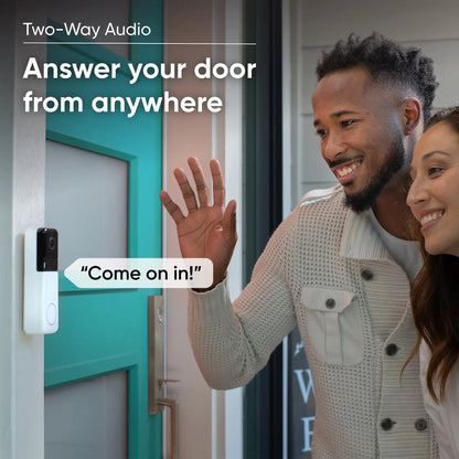 Wyze Video Doorbell Pro — Battery, Wireless Smart Doorbell Camera, Adhesive Mount, Head-To-Toe 1:1 Aspect Ratio, QHD, 2-Way Talk, Color Night Vision