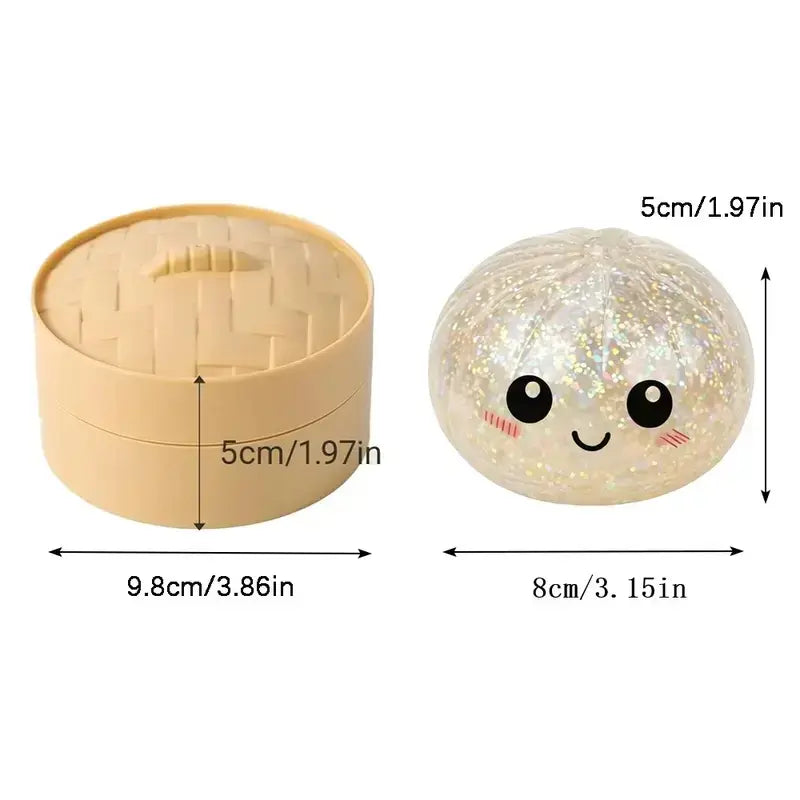 IMOLI 2026 Glitter Steamed Bun Squishy