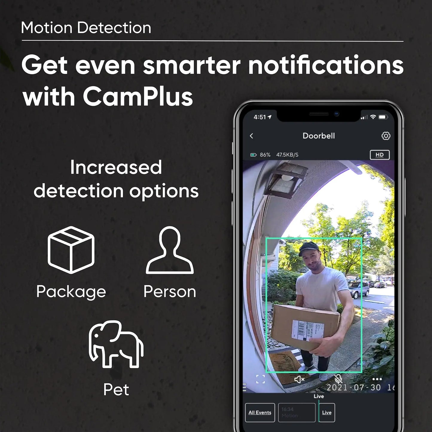Wyze Video Doorbell Pro — Battery, Wireless Smart Doorbell Camera, Adhesive Mount, Head-To-Toe 1:1 Aspect Ratio, QHD, 2-Way Talk, Color Night Vision