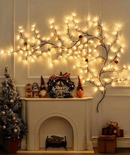 Cherry Blossom LED Branch Light - 8 Modes, USB Powered Wall Decor Garland