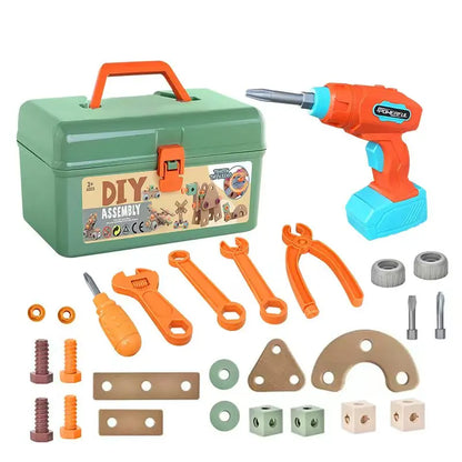 Kids Tool Set with Drill 144Pcs Toddler Tool Set with Toolbox STEM Montessori Toys for 3 4 5 Year Olds Pretend Play Educational Construction Toy for Boys Girls Birthday Gift Play Kitchen Set Block Set