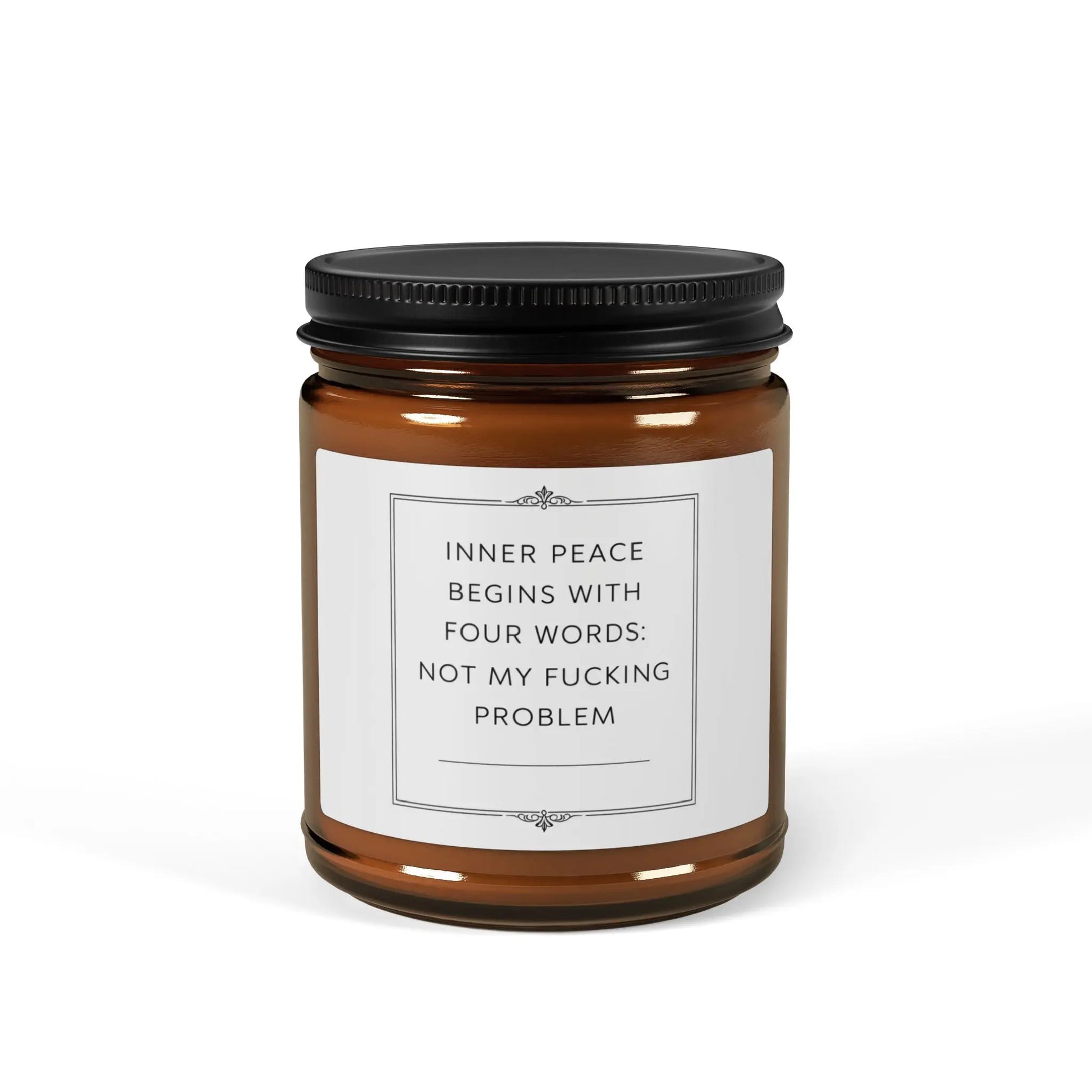 Inner Peace Begins with Four Words 9Oz Soy Candle | Amber Jar